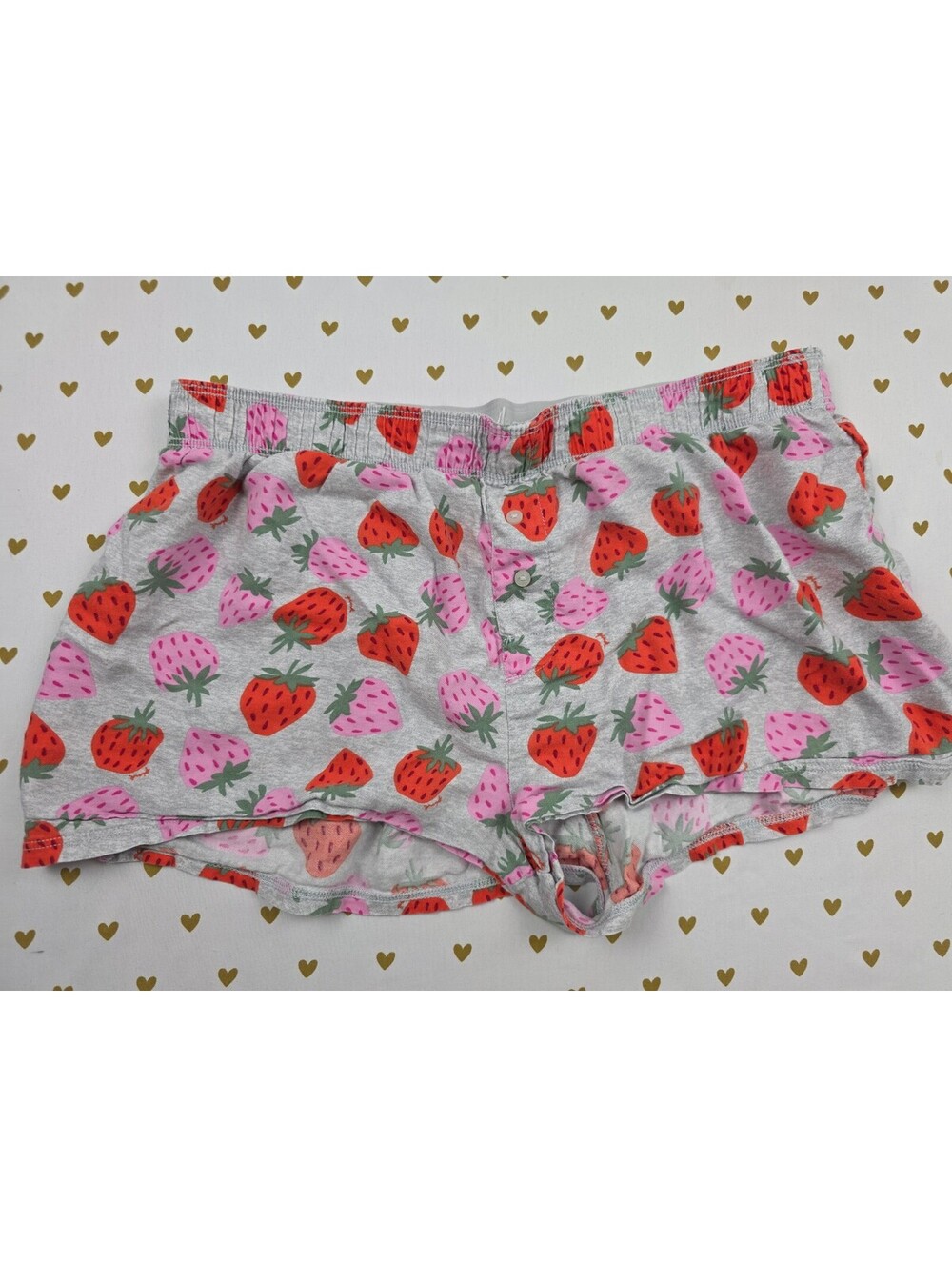 Victorias Secret PINKN Strawberries Small Sleep Shorts Boxers Pajama Bottoms